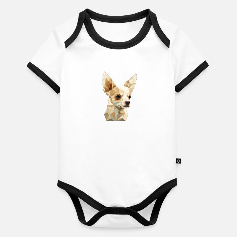 Chihuahua Organic Baby Contrasting Bodysuit