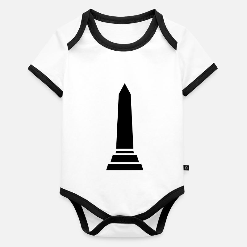 Obelisk Baby Bio-Kurzarm-Kontrastbody