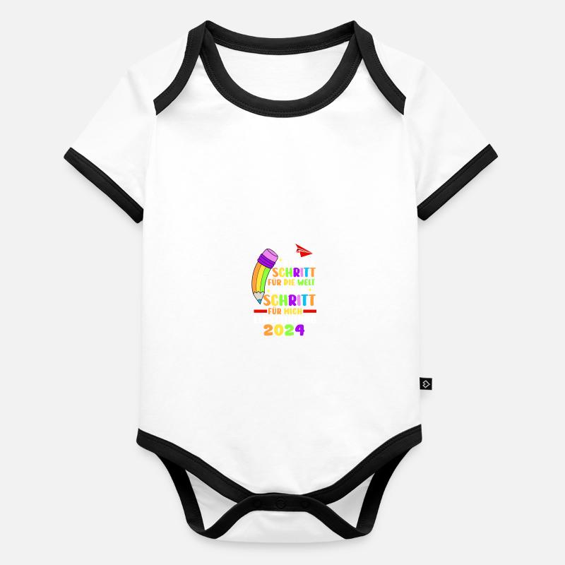 First Grade Elementary School 2024 Gift Organic Baby Contrasting Bodysuit