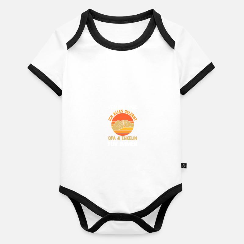 Opa Und Enkel Baby Bio-Kurzarm-Kontrastbody