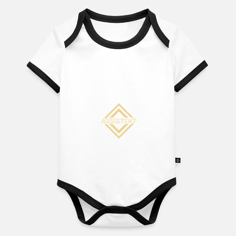 Assistent Baby Bio-Kurzarm-Kontrastbody