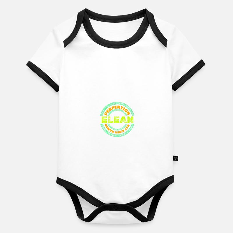 Éléan Body Bébé bio contrasté manches courtes