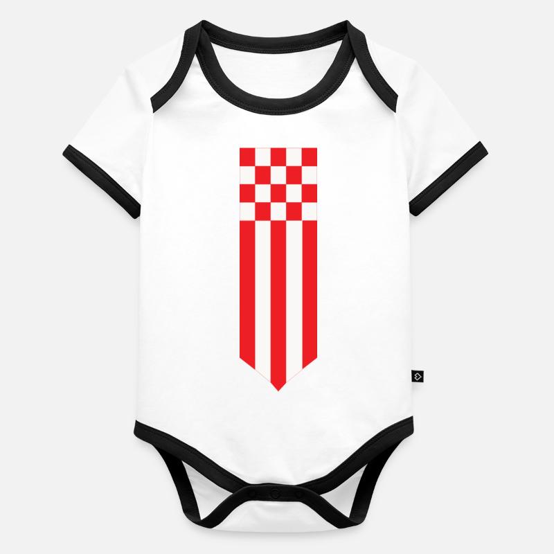Streamer courte de Brabant Body Bébé bio contrasté manches courtes
