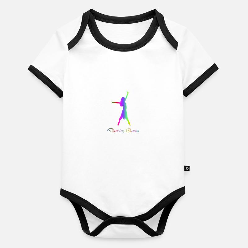 Reine de la danse Body Bébé bio contrasté manches courtes