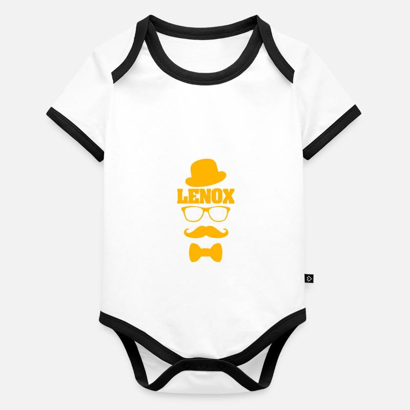 Schnauzer Lenox Body Bébé bio contrasté manches courtes