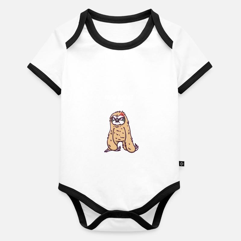 Que diriez-vous de No Funny Sarcastic Humor Sarka Body Bébé bio contrasté manches courtes