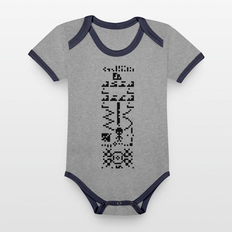 Arecibo Binary Message Answer Reply Organic Baby Contrasting Bodysuit