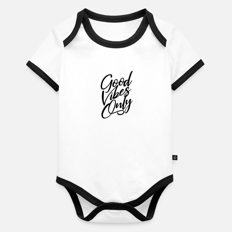 Nur gute Stimmung Baby Bio-Kurzarm-Kontrastbody