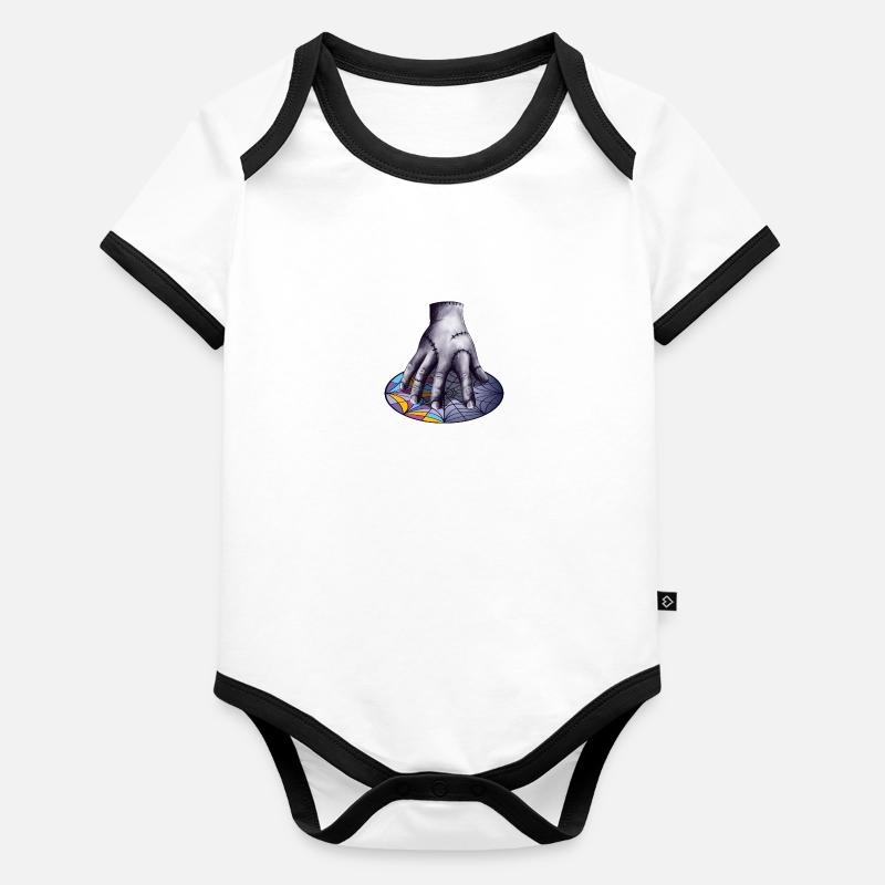Zombie Hand on Ophelia Hall Window Organic Baby Contrasting Bodysuit