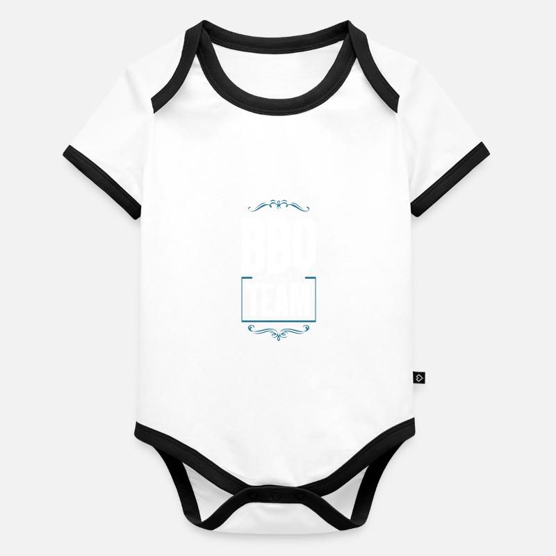 Équipe de barbecue Body Bébé bio contrasté manches courtes
