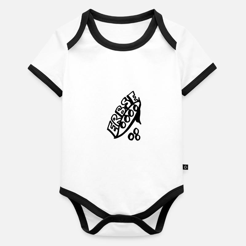 230 erbse Baby Bio-Kurzarm-Kontrastbody