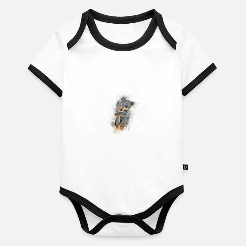 Koala bear Organic Baby Contrasting Bodysuit