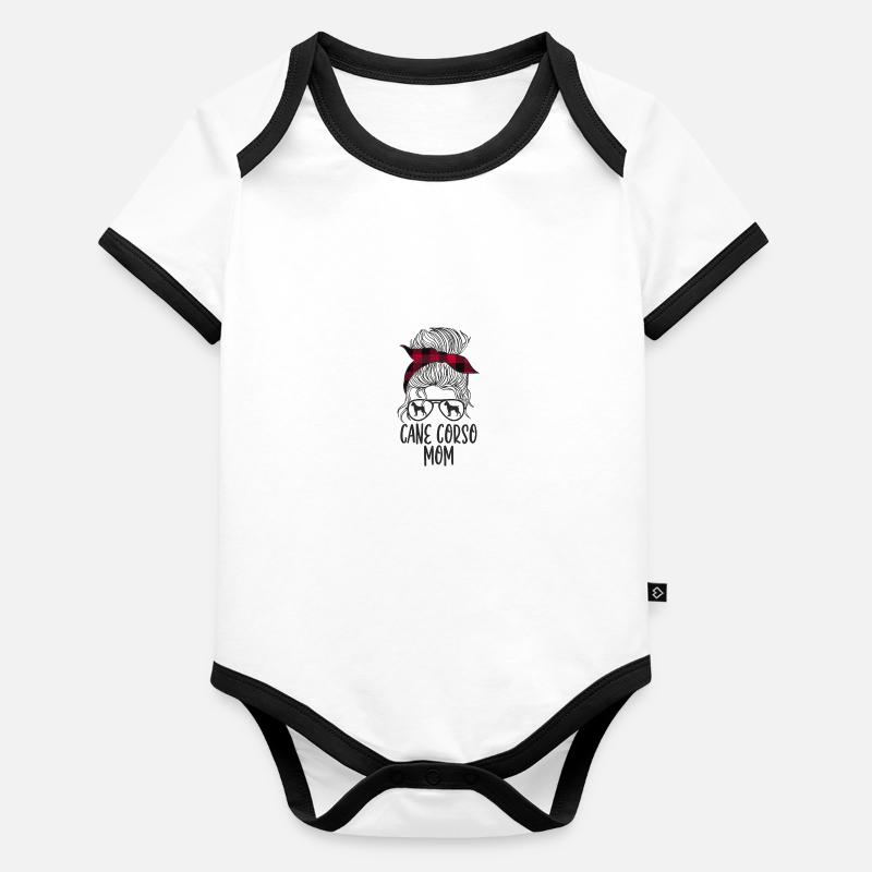 Cane Corso Mom Organic Baby Contrasting Bodysuit