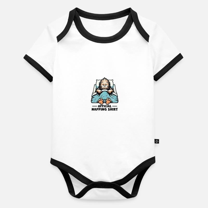 Official Napping Shirt Baby Bio-Kurzarm-Kontrastbody