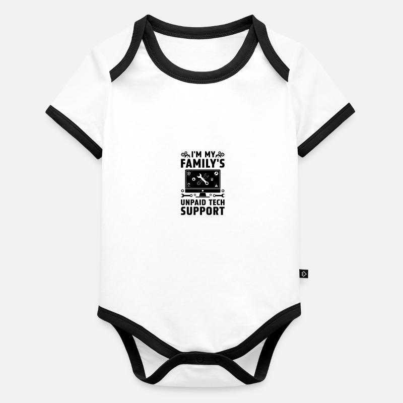 I'm My Family's Unpaid Tech Support Baby Bio-Kurzarm-Kontrastbody