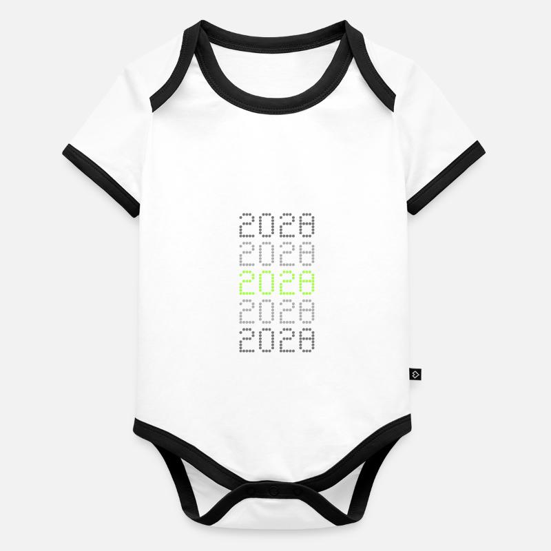 2028 2028 Body Bébé bio contrasté manches courtes