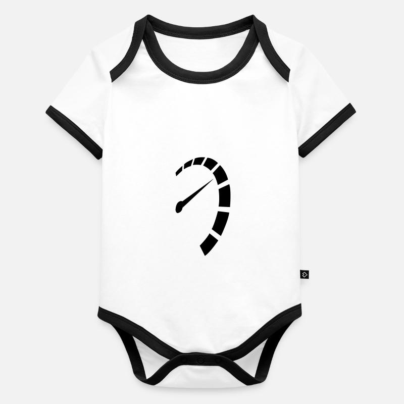 compteur de vitesse Body Bébé bio contrasté manches courtes