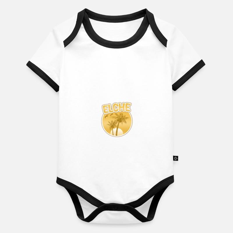 Vacances à Elche Body Bébé bio contrasté manches courtes