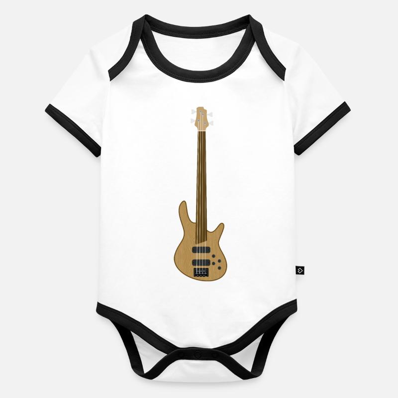 Guitare basse fretless Body Bébé bio contrasté manches courtes