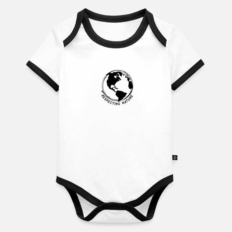 Respecter la nature Body Bébé bio contrasté manches courtes