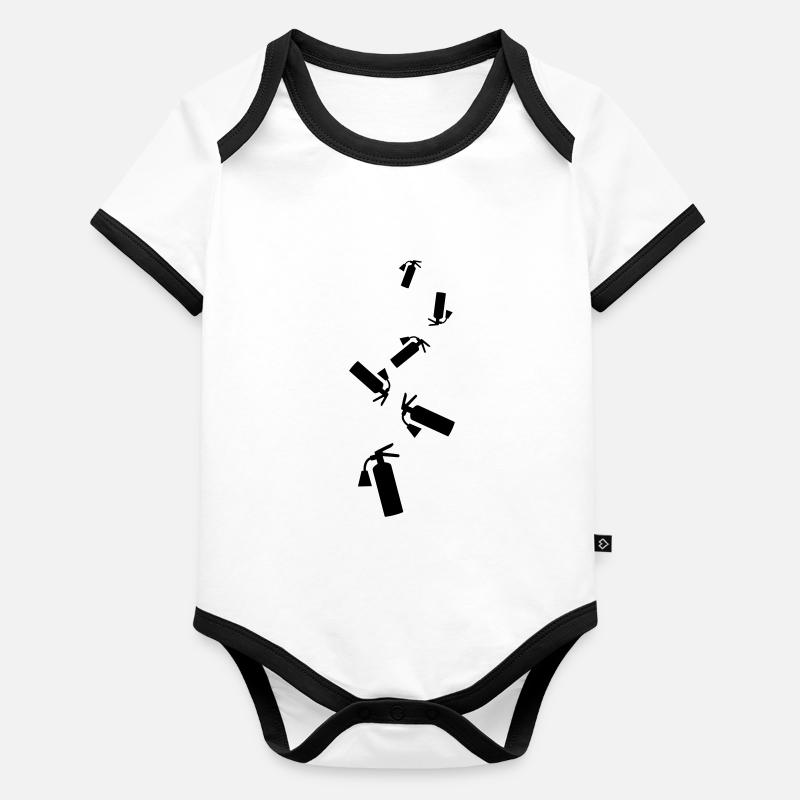 Fire extinguisher symbol Organic Baby Contrasting Bodysuit