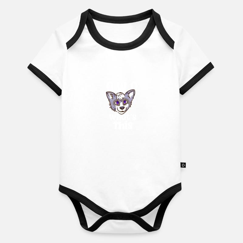 O w O What's This Baby Bio-Kurzarm-Kontrastbody
