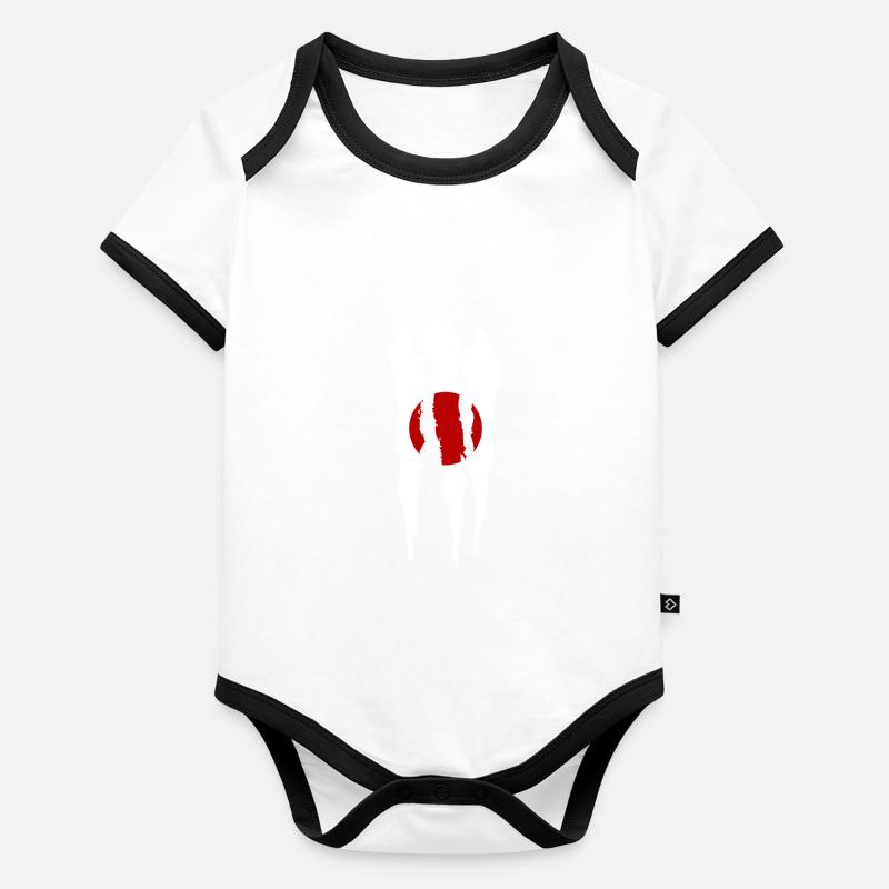 Drapeau du Japon utilisé Look Nihon Drapeau japonais Body Bébé bio contrasté manches courtes
