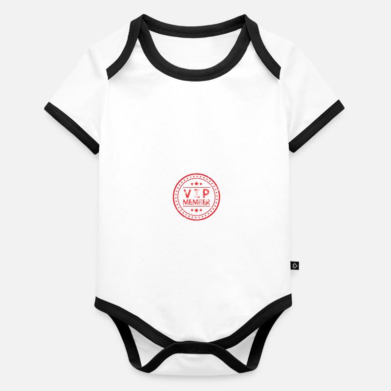 Membre Vip Body Bébé bio contrasté manches courtes