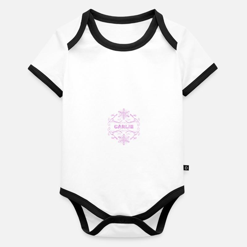 Ehefrau Carlie Baby Bio-Kurzarm-Kontrastbody