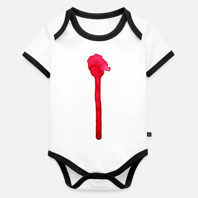 Ein verlaufender Farbklecks Baby Bio-Kurzarm-Kontrastbody
