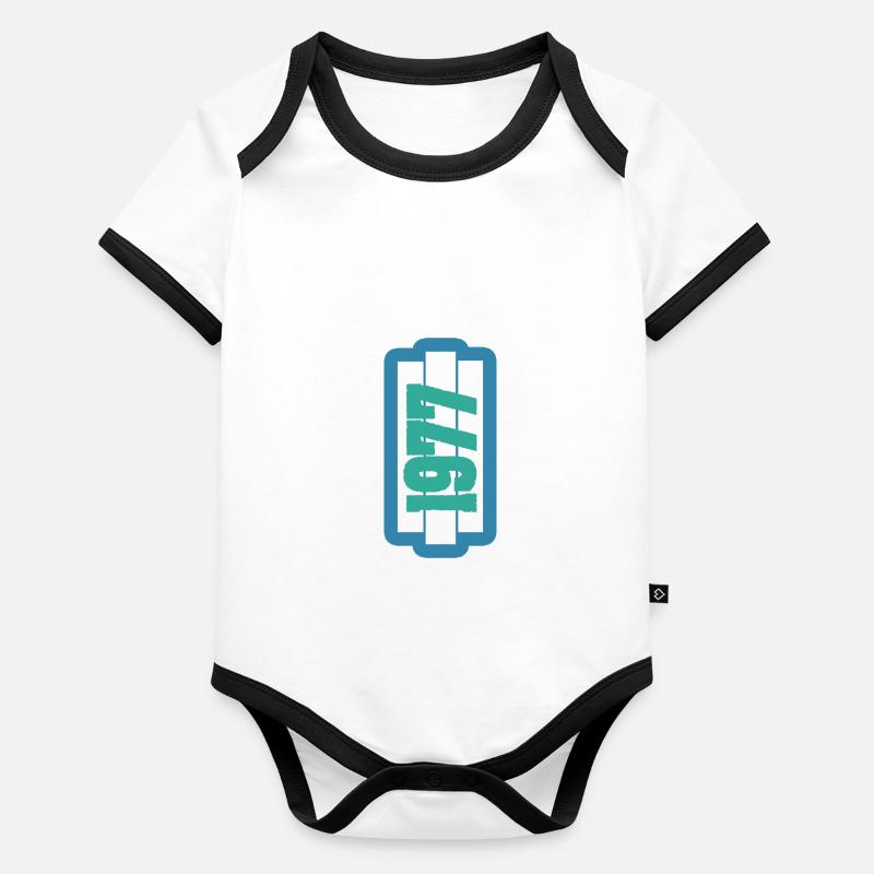 Witzig 1977 Baby Bio-Kurzarm-Kontrastbody