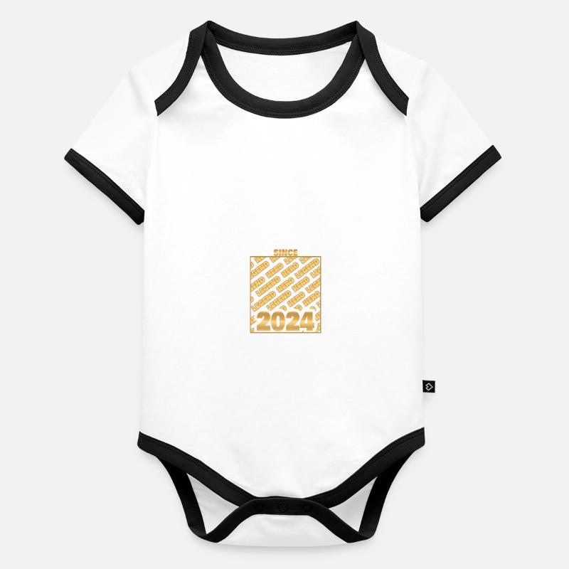 Légende 2024 Body Bébé bio contrasté manches courtes