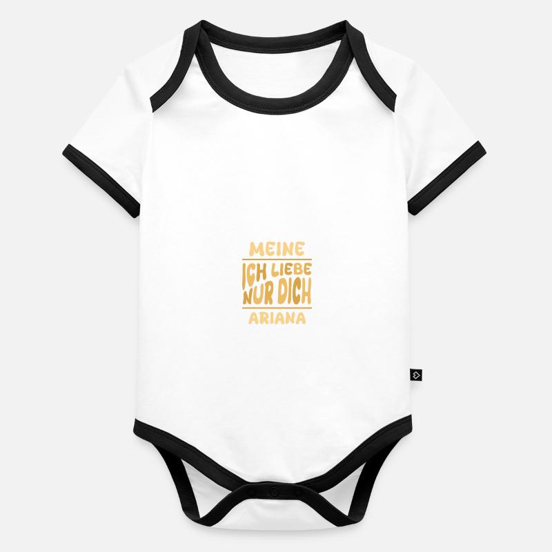 Cadeau pour Ariana Body Bébé bio contrasté manches courtes