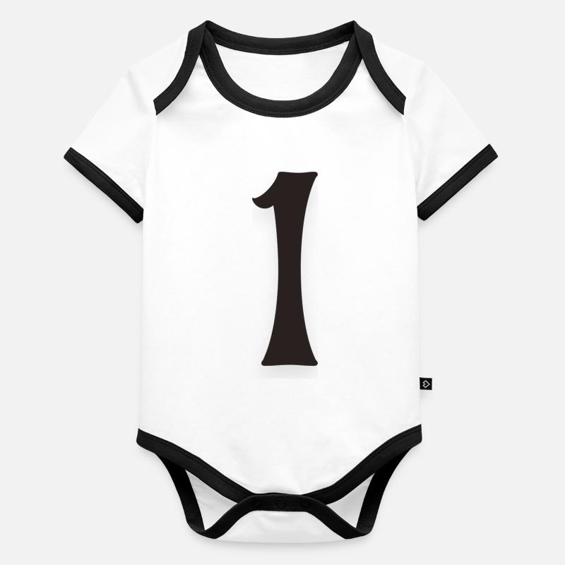 1 Baby Bio-Kurzarm-Kontrastbody