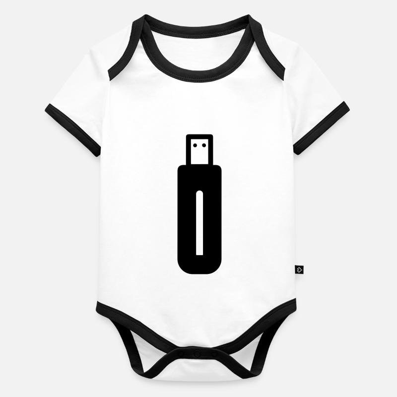 Clé usb Body Bébé bio contrasté manches courtes