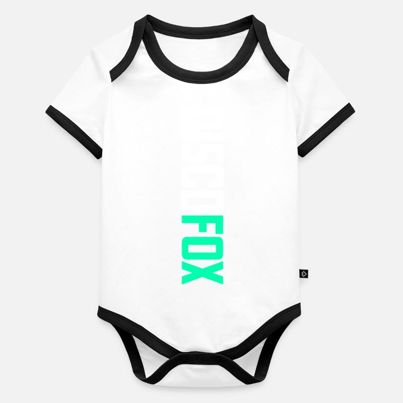 Ich Liebe Discofox Baby Bio-Kurzarm-Kontrastbody