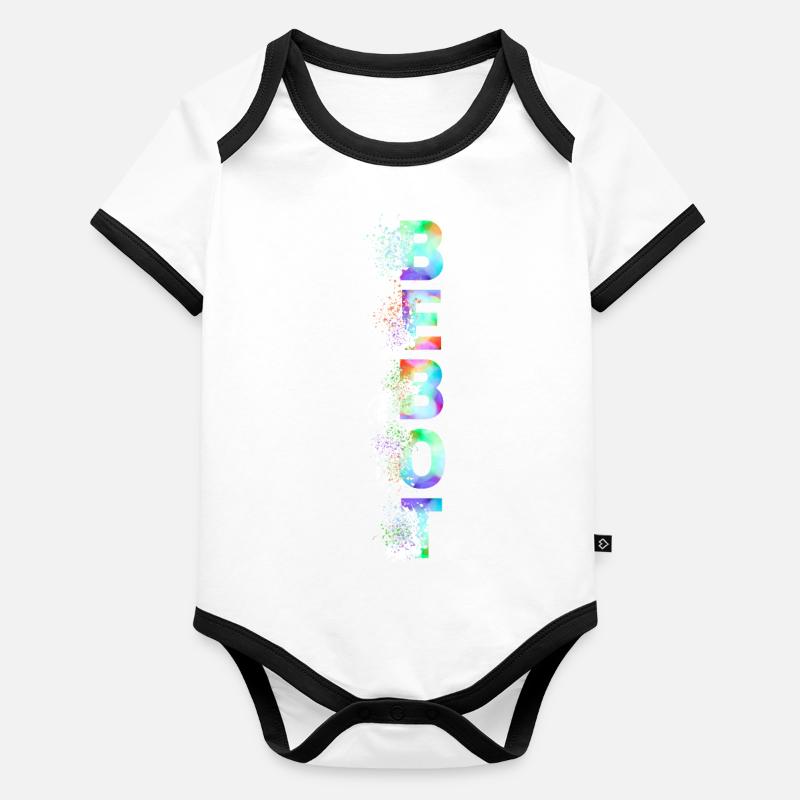 Offre avec effet Body Bébé bio contrasté manches courtes