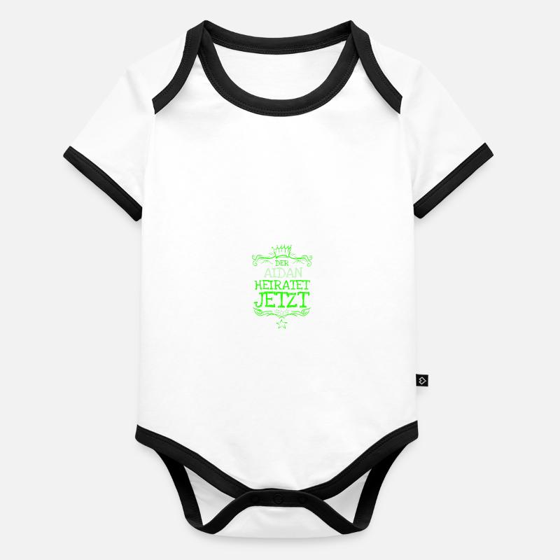 Aidan en tant que célibataire Body Bébé bio contrasté manches courtes