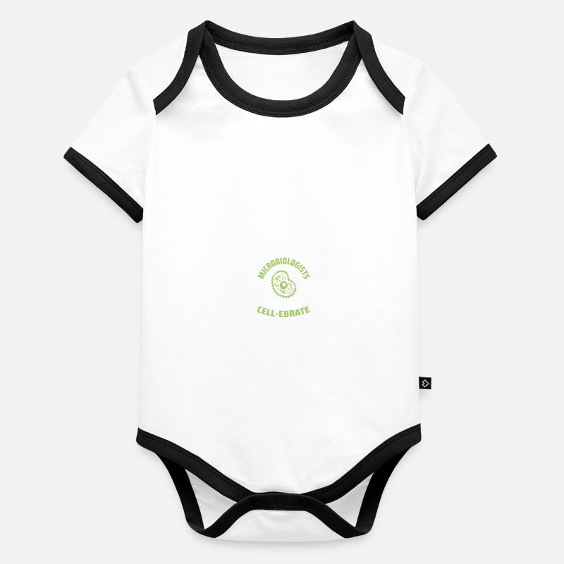 Science Microbiologie Microbiologiste Body Bébé bio contrasté manches courtes