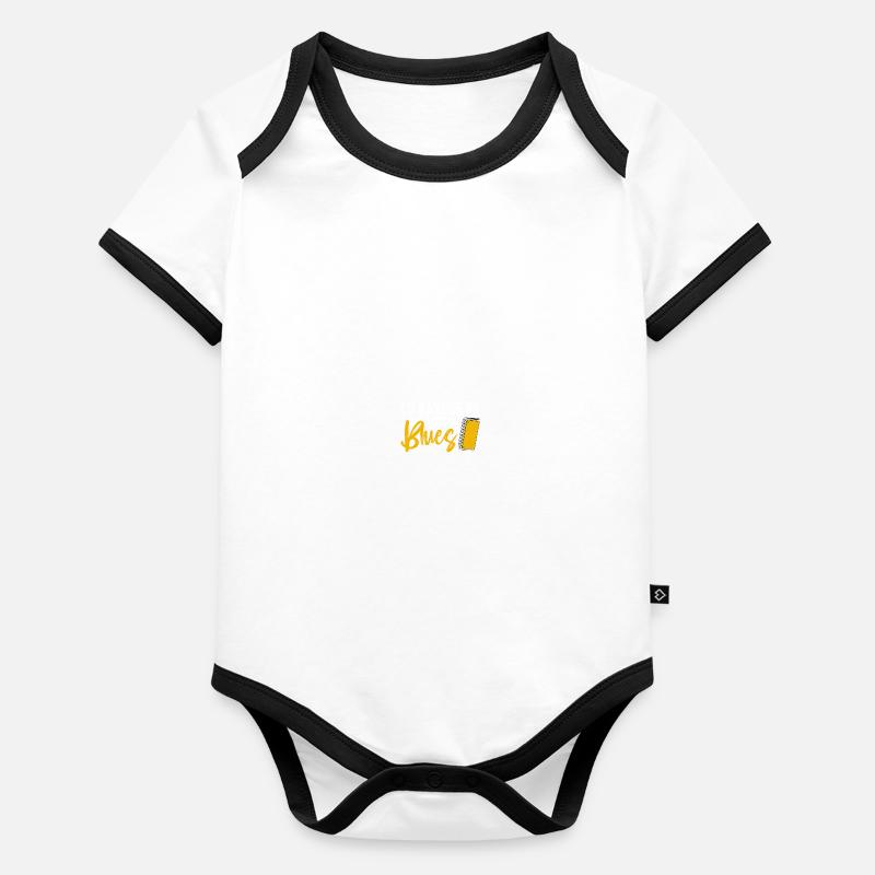 Harmoniciste Body Bébé bio contrasté manches courtes