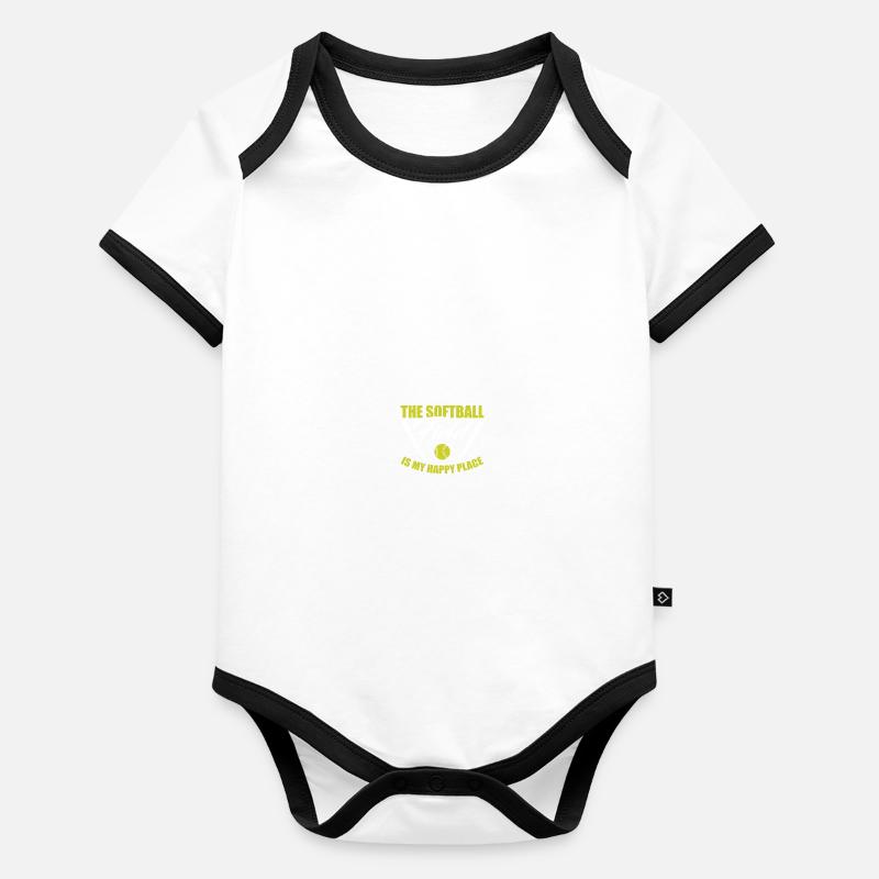 Softball-Trainerin Baby Bio-Kurzarm-Kontrastbody