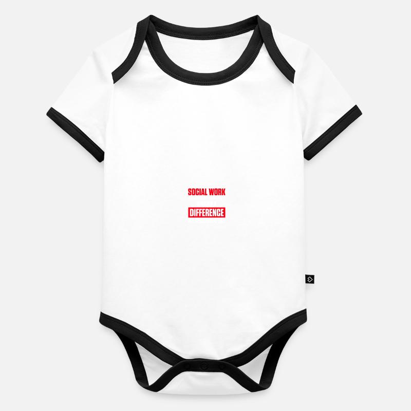 School Social Worker Organic Baby Contrasting Bodysuit