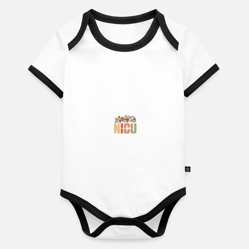 NICU sister Organic Baby Contrasting Bodysuit