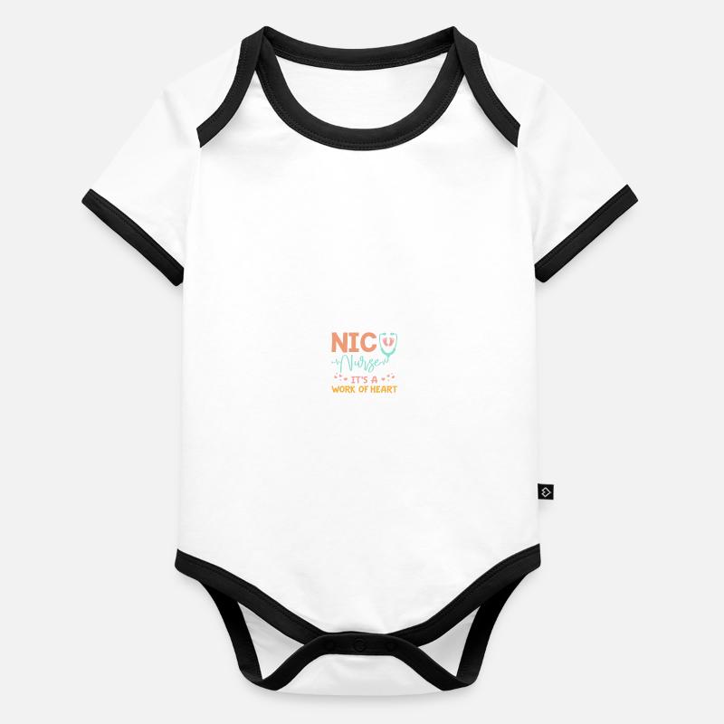 NICU sister Organic Baby Contrasting Bodysuit