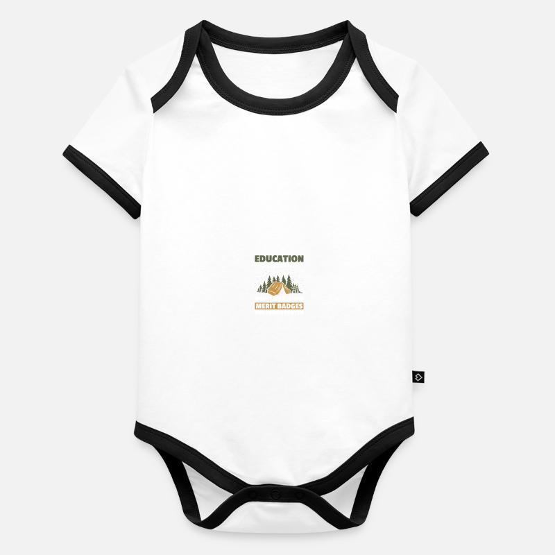 Pfadfinderführer Baby Bio-Kurzarm-Kontrastbody