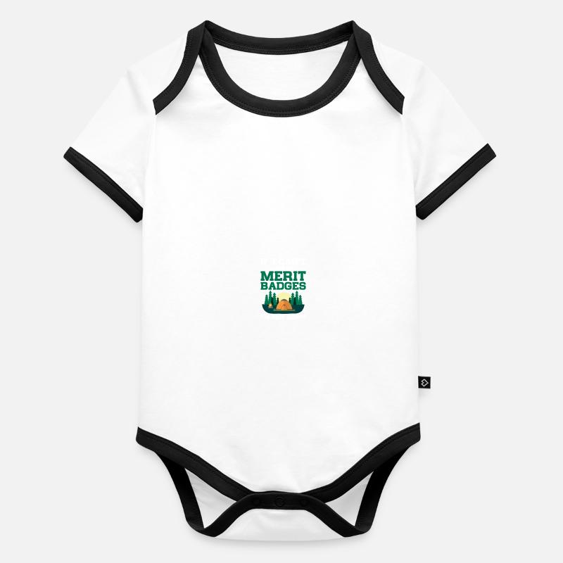 Pfadfinderführer Baby Bio-Kurzarm-Kontrastbody
