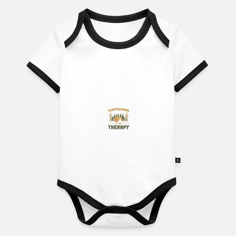 Chef scout Body Bébé bio contrasté manches courtes