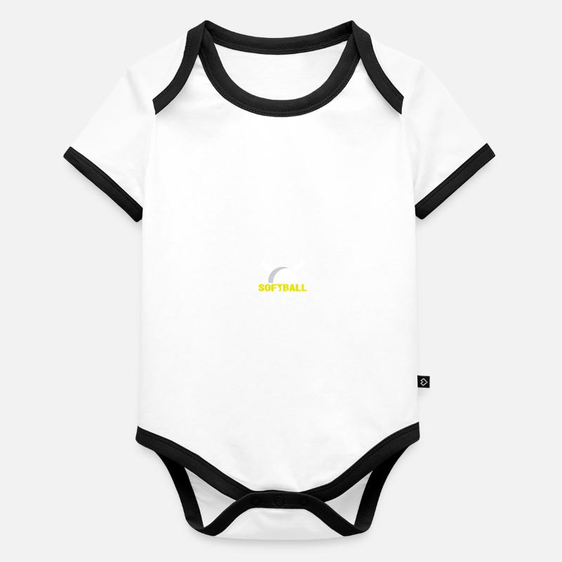 Baseball Softball Mama Baby Bio-Kurzarm-Kontrastbody