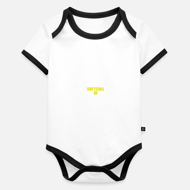 Baseball Softball Mama Baby Bio-Kurzarm-Kontrastbody
