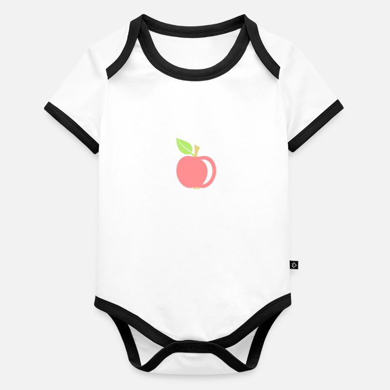Apfel Baby Bio-Kurzarm-Kontrastbody